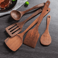 Kitchen Utensils Set Non-Stick Chicken-wing Wood Kitchenware